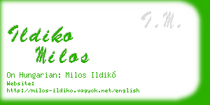 ildiko milos business card
