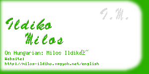 ildiko milos business card